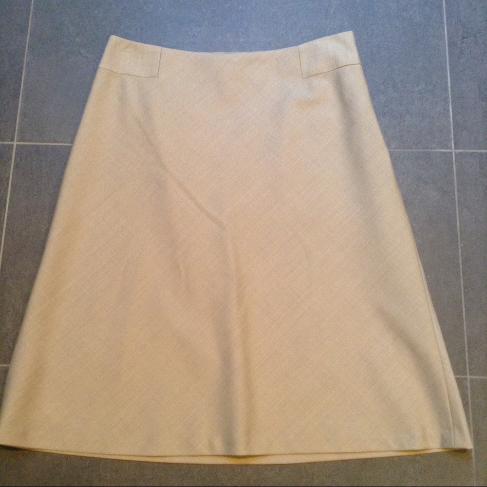 Light-weight wool beige A-line skirt by Ann Taylor